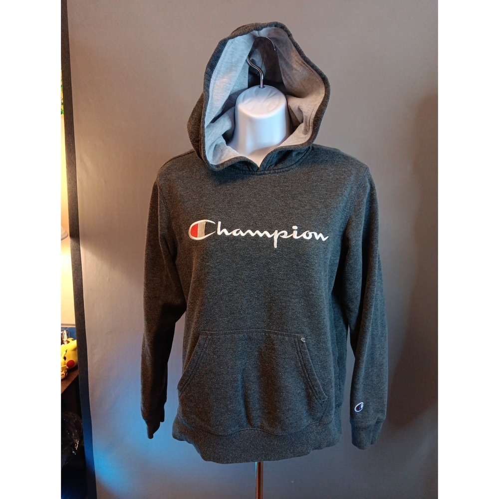 Woman Champion Hoodie Large Gray Pullover‎